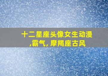 十二星座头像女生动漫,霸气, 摩羯座古风